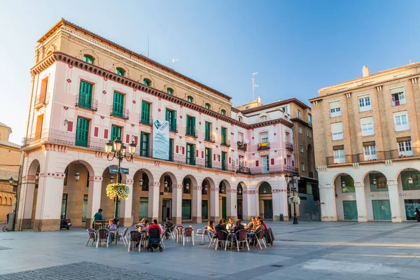 Huesca Spain October 2017 View Plaza Luis Lopez Allue Square — Stock Photo, Image