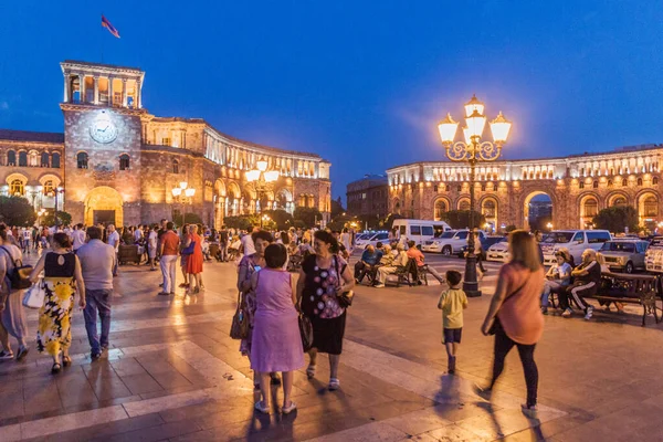 Yerevan Armenië Juli 2017 Avond Het Republikeinse Plein Jerevan — Stockfoto