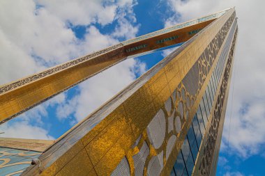 DUBAI, BAE - 18 HAZİRAN 2018 Dubai Frame Dubai, BAE