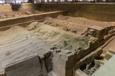 XI 'AN, CHINA - 6 AĞUSTOS 2018: Xi' an, Çin yakınlarındaki Terracotta Ordusu 2.