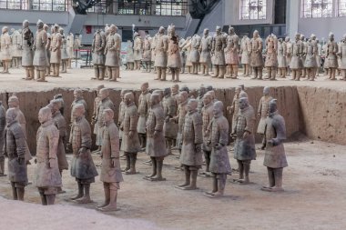 XI 'AN, CHINA - 6 AĞUSTOS 2018: Xi' an, Şanxi vilayeti yakınlarındaki Terracotta Savaşçıları Ordusu 'nun 1.