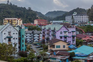 Cameron Highlands, Malezya 'daki Tanah Rata kasabasının silüeti