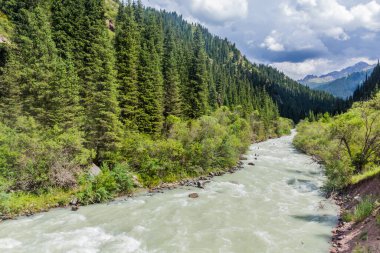 Kırgızistan, Jeti Oğuz Vadisi 'nde nehir.