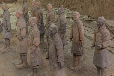 XI 'AN, CHINA - 6 AĞUSTOS 2018: Xi' an, Şanxi vilayeti yakınlarındaki Terracotta Savaşçıları Ordusu 'nun 1.