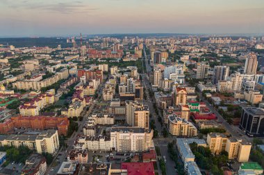 Rusya 'da Yekaterinburg' un silueti
