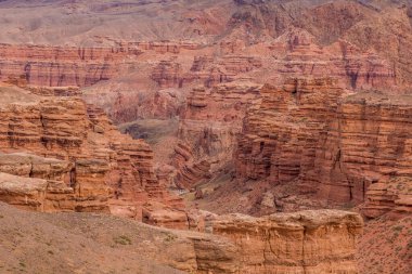 Kazakistan 'daki Sharyn Nehri' nden Charyn Kanyonu