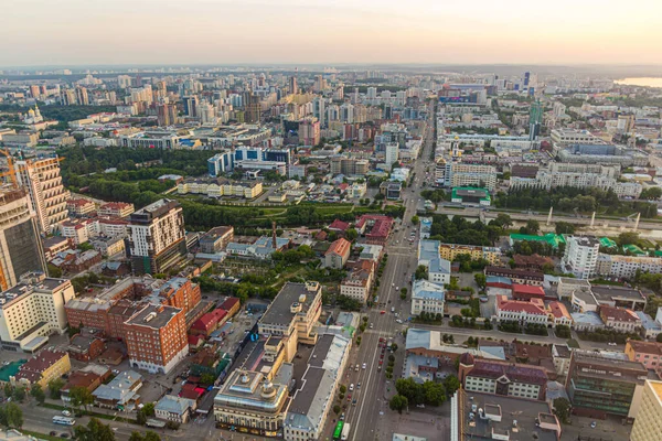 Flygfoto Över Jekaterinburg Ryssland — Stockfoto