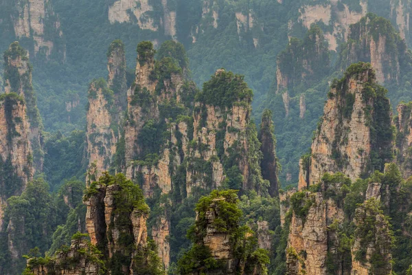 Pilares Arenito Wulingyuan Scenic Historic Interest Area Zhangjiajie National Forest — Fotografia de Stock