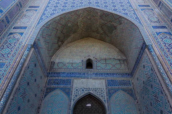 Iwan Portale Volta Della Moschea Bibi Khanym Samarcanda Uzbekistan — Foto Stock