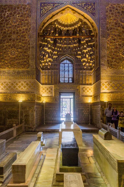 Samarkand Uzbekistán Abril 2018 Interior Del Mausoleo Gur Amir Samarcanda — Foto de Stock