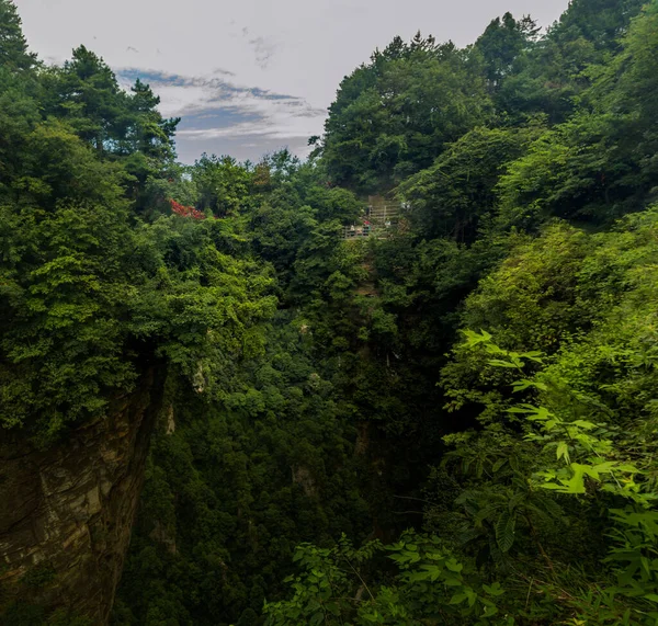 Natuursteen Brug Wulingyuan Scenic Historic Interest Area Zhangjiajie National Forest — Stockfoto