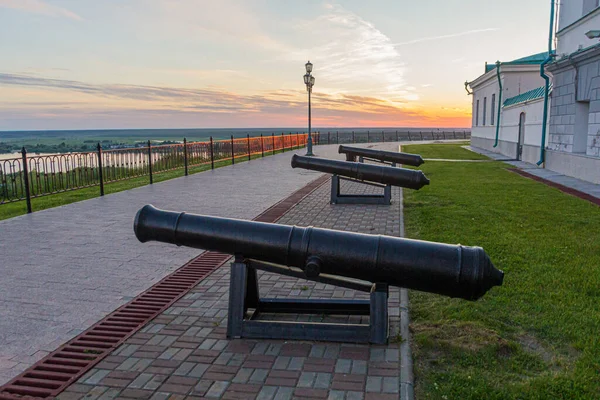 Puesta Sol Complejo Del Kremlin Tobolsk Rusia —  Fotos de Stock