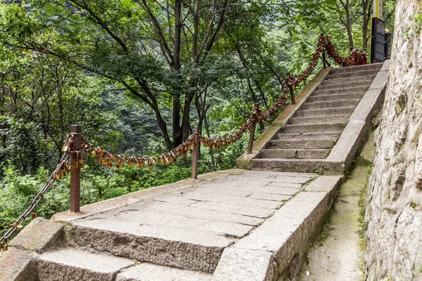 Treppen Den Gipfeln Des Hua Shan Gebirges China — Stockfoto