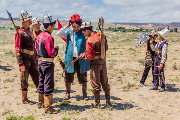 Issyk Kul Kyrgyzstan July 2018 Local Archers Ethnofestival Teskey Jeek — Stock Photo, Image