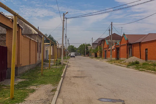 Rua Nos Subúrbios Grozny Rússia — Fotografia de Stock