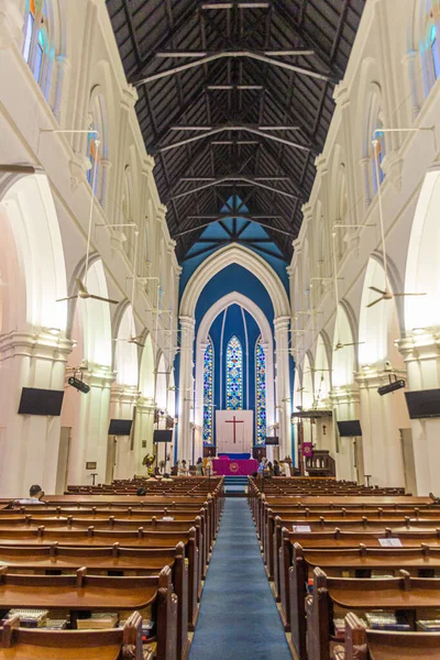 Cingapore Cingapore Março 2018 Interior Catedral Santo André Singapore — Fotografia de Stock