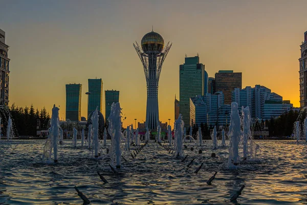 Skyline Astana Ahora Nur Sultan Capital Kazajstán — Foto de Stock