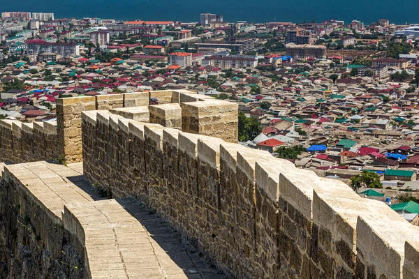 Murallas Fortaleza Naryn Kala Derbent República Daguestán Rusia —  Fotos de Stock