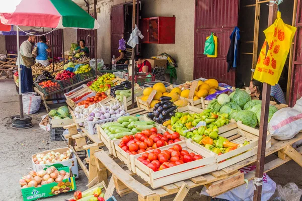 Bishkek Kyrgyzstan July 2017 Fruits Vegetables Osh Bazaar Bishkek Capital — 图库照片