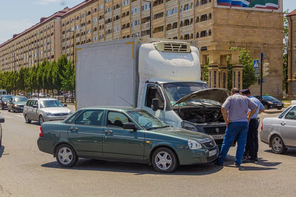 Grozny Russia June 2018 Traffic Accident Grozny Russia — Stock Photo, Image