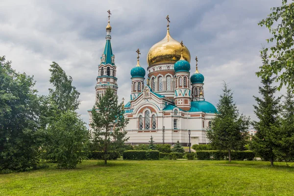 Catedral Asunción Uspenskiy Sobor Omsk Rusia — Foto de Stock