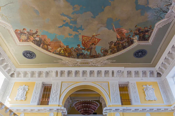 Volgograd Russia June 2018 Ceiling Decoration Volgograd Railway Station Russia — Stock Photo, Image