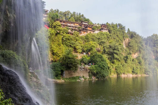 Cascade Dans Ville Furong Zhen Province Hunan Chine — Photo