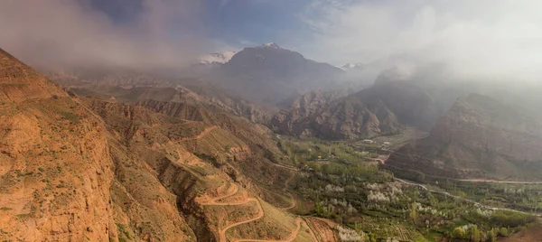 Vista Nebbiosa Sulla Valle Alamut Iran — Foto Stock