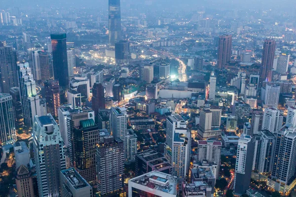 Night Aerial View Kuala Lumpur Malaysia — Stock Photo, Image