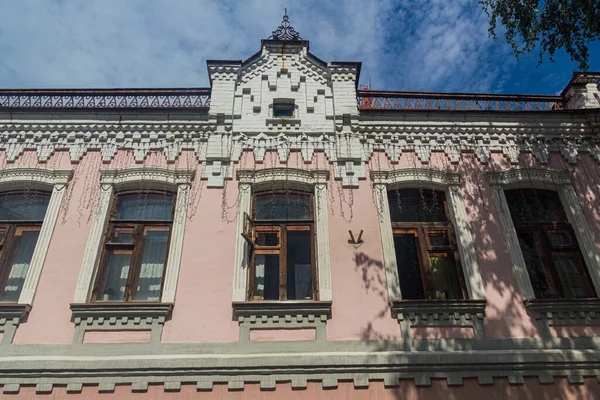 Uma Casas Rua Lenin Tyumen Rússia — Fotografia de Stock