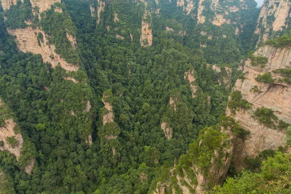 Paisagem Rochosa Wulingyuan Scenic Historic Interest Area Zhangjiajie National Forest — Fotografia de Stock