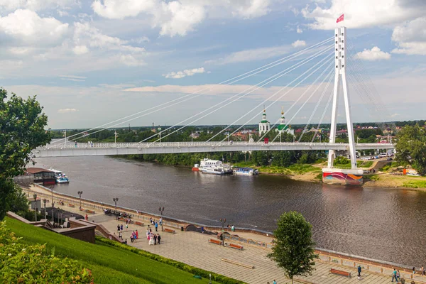 Tyumen Russie Juli 2018 Tura Rivier Tyumen Stad Doorkruist Door — Stockfoto