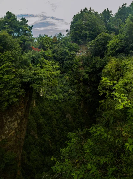 Naturlig Stenbro Wulingyuan Naturligt Och Historiskt Intresseområde Zhangjiajie National Forest — Stockfoto