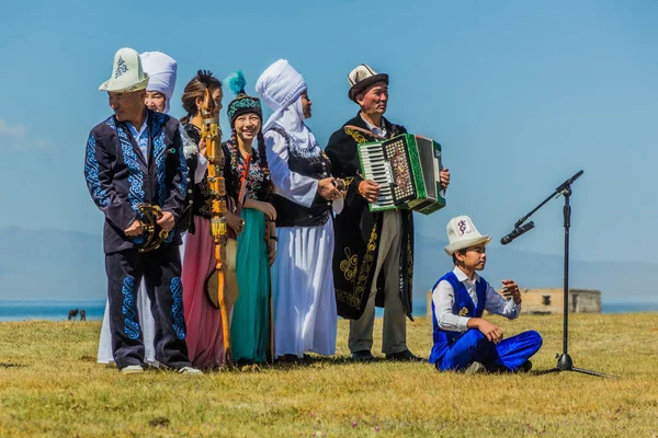 Song Kol Kyrgyzstan Julio 2018 Actuación Musical Tradicional Durante Festival — Foto de Stock