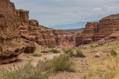 Kazakistan 'daki Charyn Kanyonu Duvarları