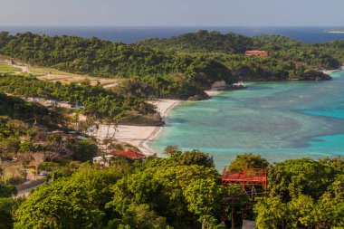 boracay Adası, Filipinler havadan görünümü