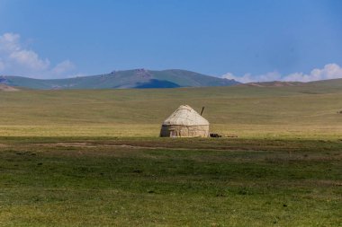Yurt Song Kul Gölü yakınında, Kırgızistan