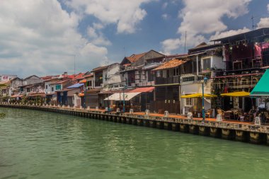MALACCA, MALAYASIA - 19 Mart 2018: Malacca Nehri (Melaka)).