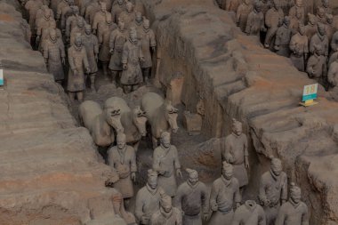 XI 'AN, CHINA - 6 AĞUSTOS 2018: Xi' an, Şanxi vilayeti yakınlarındaki Terracotta Ordusu 'nun 1.