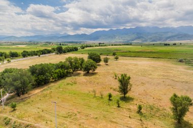 Burana Kulesi, Kırgızistan 'dan gökyüzü manzarası