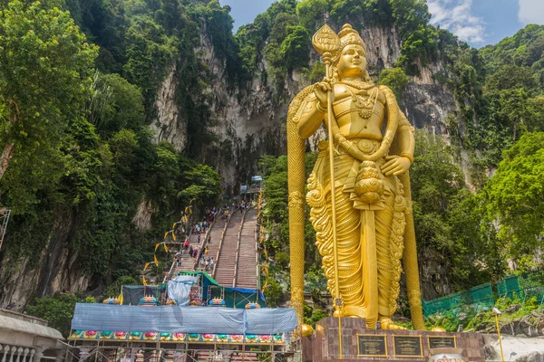 Kuala Lumpur Malayisa Maart 2018 Lord Murugan Standbeeld Voor Ingang — Stockfoto