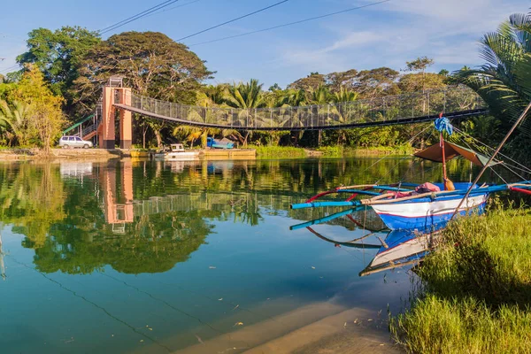 Hängebrücke Camaya Über Den Fluss Loboc Auf Der Insel Bohol — Stockfoto