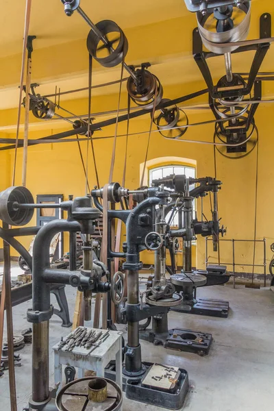Zamberk Czechia September 2018 Inci Yüzyıl Fabrikası Eski Makine Teknoloji — Stok fotoğraf