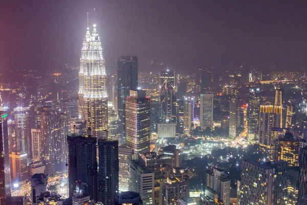 Night Skyline Kuala Lumpur Malaysia — Stock Photo, Image