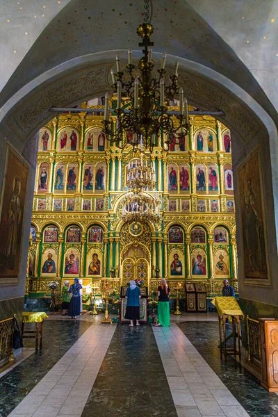 Tyumen Russia Luglio 2018 Interno Della Cattedrale Della Trinità Monastero — Foto Stock