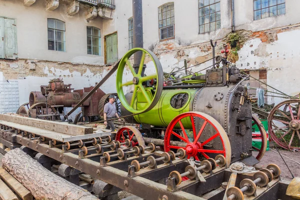 Zamberk Tschechien September 2018 Tragbare Dampfmaschine Für Das Sägewerk Museum — Stockfoto
