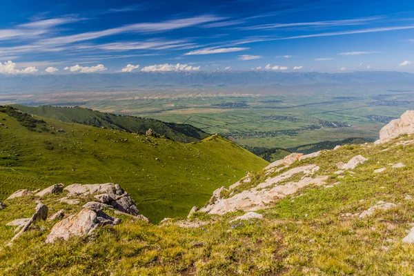 Vista Las Tierras Bajas Cerca Del Lago Issyk Kul Kirguistán — Foto de Stock