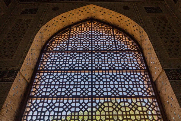 Fenêtre Mosquée Bibi Khanym Samarcande Ouzbékistan — Photo