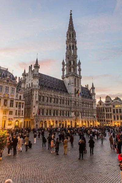 Brussels Belgmeal Nov 2018 Town Hall Grand Place Grote Markt — 图库照片