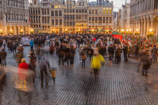 Bruxelas Bélgica Nov 2018 Pessoas Grand Place Grote Markt Bruxelas — Fotografia de Stock